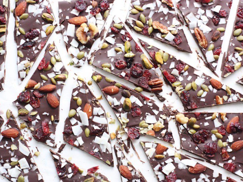 Dark Chocolate Trail Mix Bark