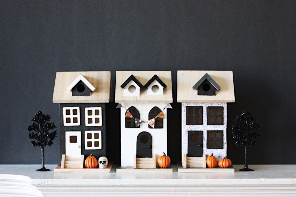 How to Make a DIY Halloween Village featured by top US craft blog, The Pretty Life Girls