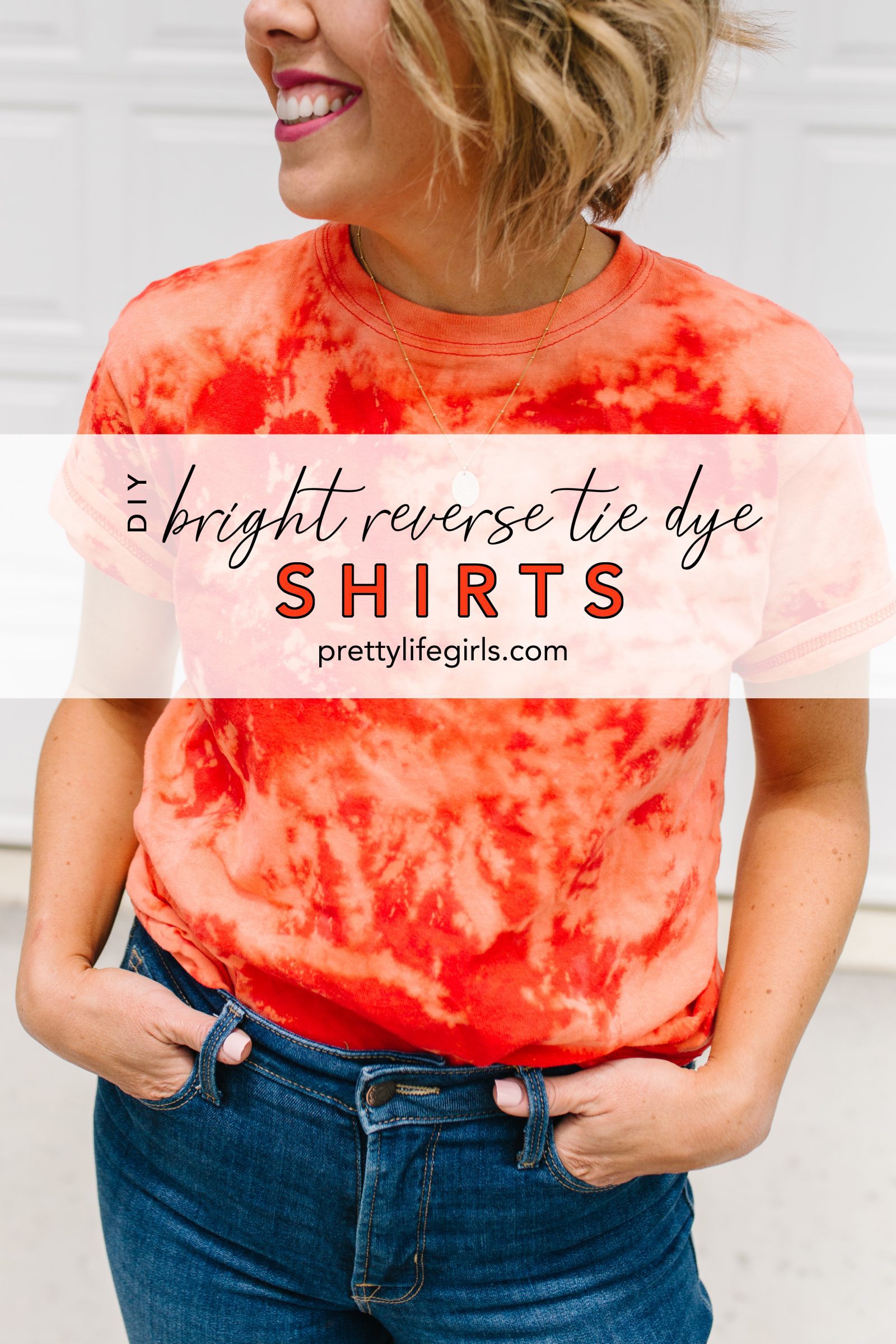 Summer Crafts: Bright Reverse Tie Dye Shirts + a tutorial featured by Top US Craft Blog + The Pretty Life Girls