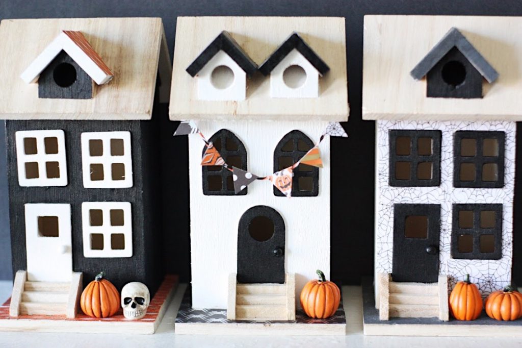 How to Make a DIY Halloween Village featured by top US craft blog, The Pretty Life Girls