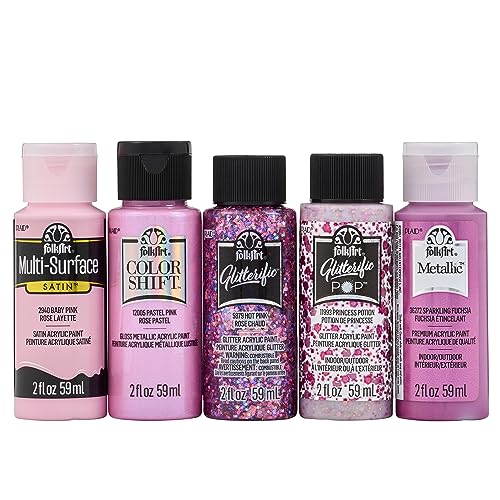 FolkArt Best Acrylic Craft Featuring 5 Premium Pink Formulas, 96424 Paint Set