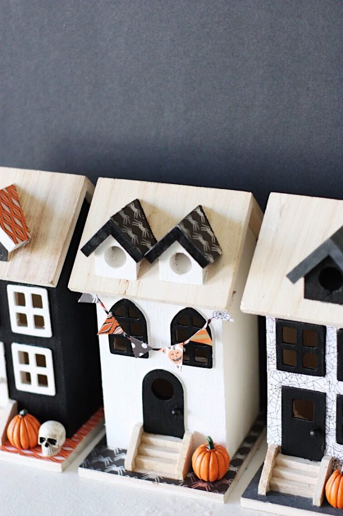 How to Make a DIY Halloween Village featured by top US craft blog, The Pretty Life Girls