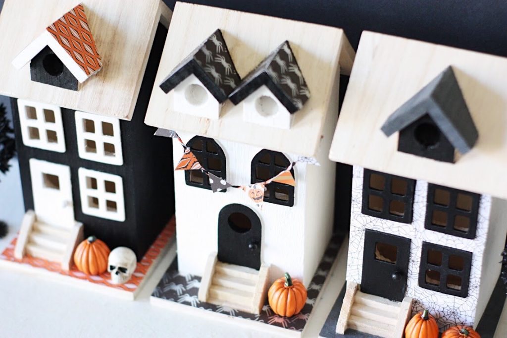 How to Make a DIY Halloween Village featured by top US craft blog, The Pretty Life Girls