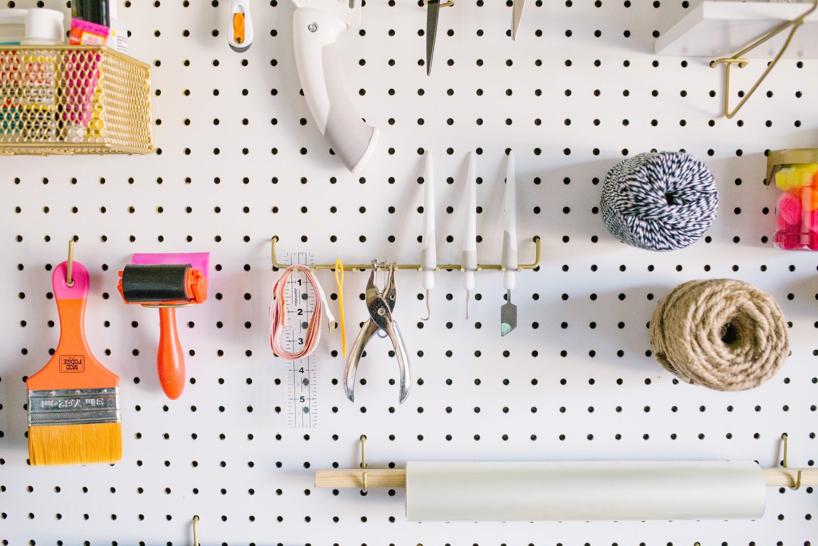 5 Pegboard Organization Ideas for Your Craft Room + a tutorial featured by Top US Craft Blog + The Pretty Life Girls