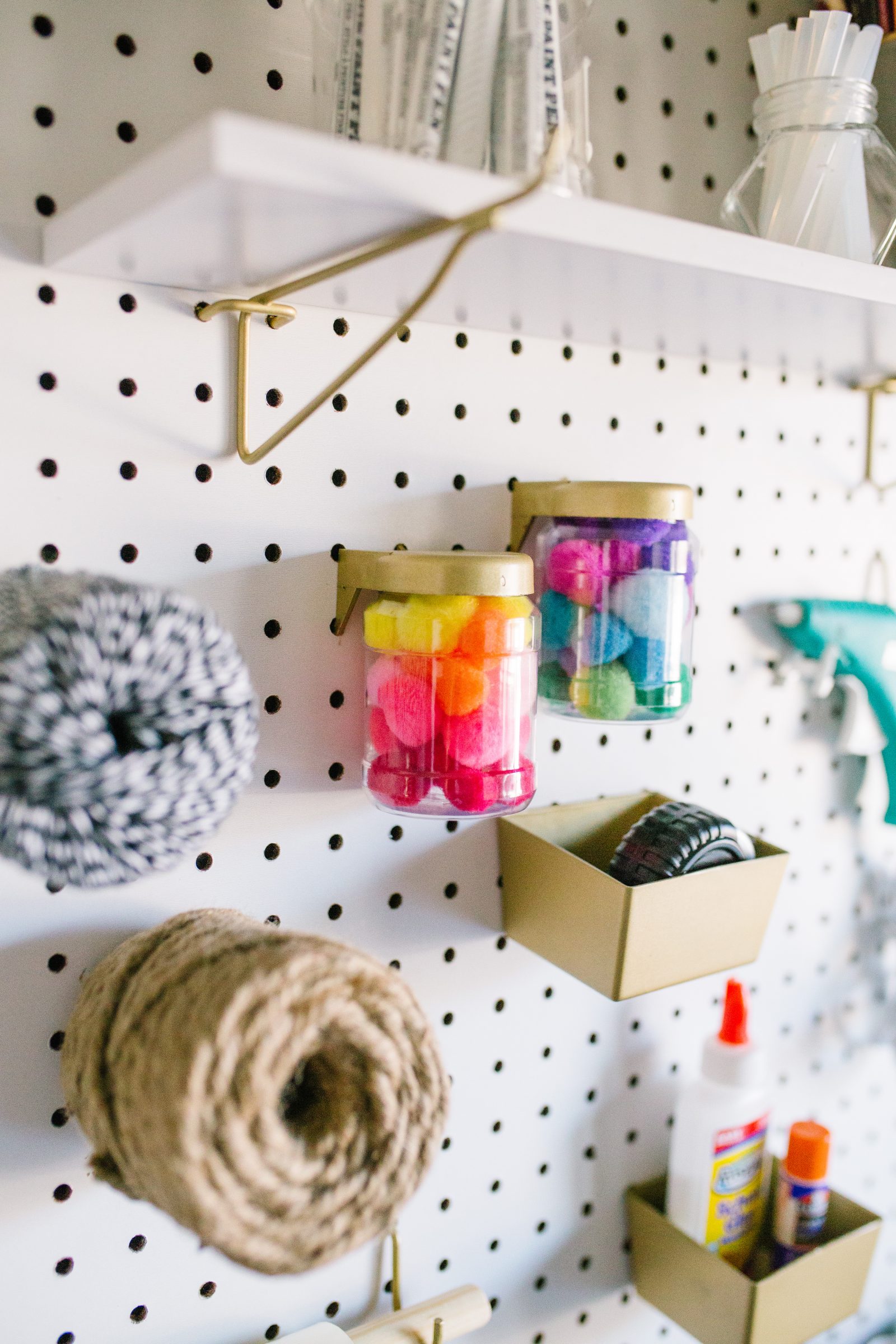 5 Pegboard Organization Ideas for Your Craft Room + a tutorial featured by Top US Craft Blog + The Pretty Life Girls