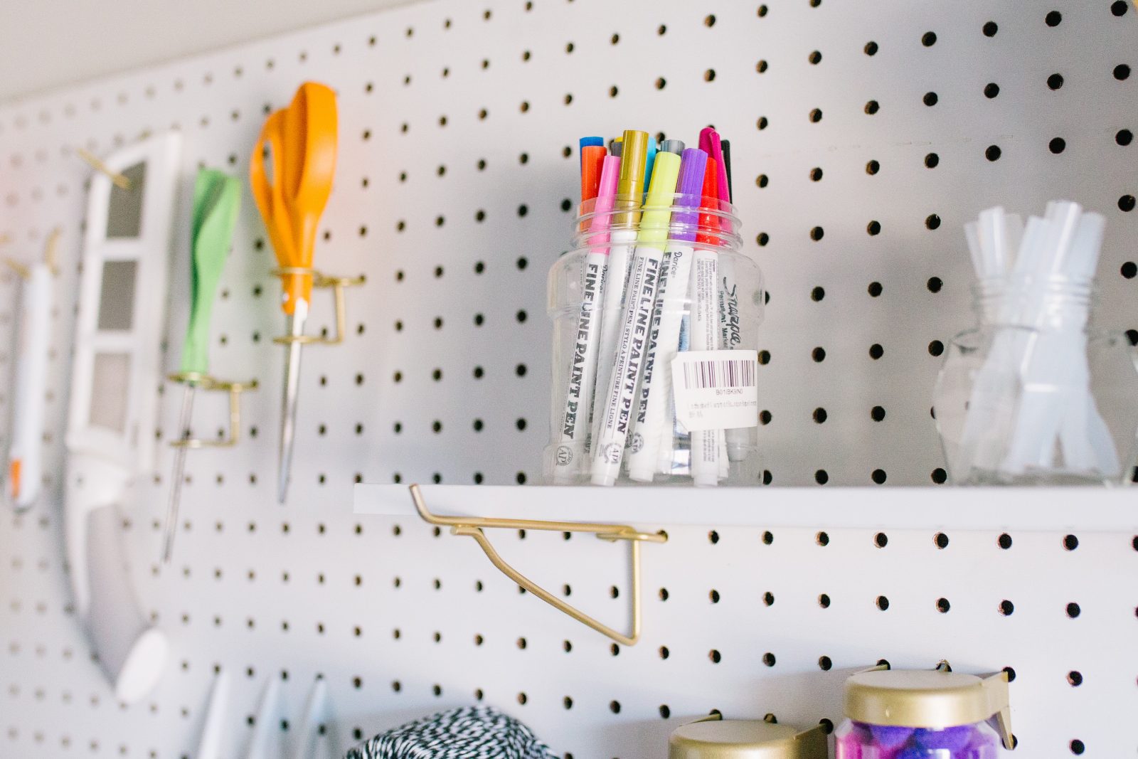 5 Pegboard Organization Ideas for Your Craft Room + a tutorial featured by Top US Craft Blog + The Pretty Life Girls