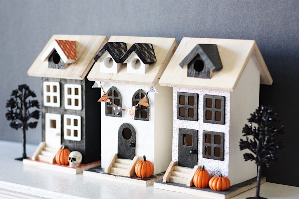 How to Make a DIY Halloween Village featured by top US craft blog, The Pretty Life Girls