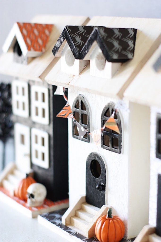 How to Make a DIY Halloween Village featured by top US craft blog, The Pretty Life Girls