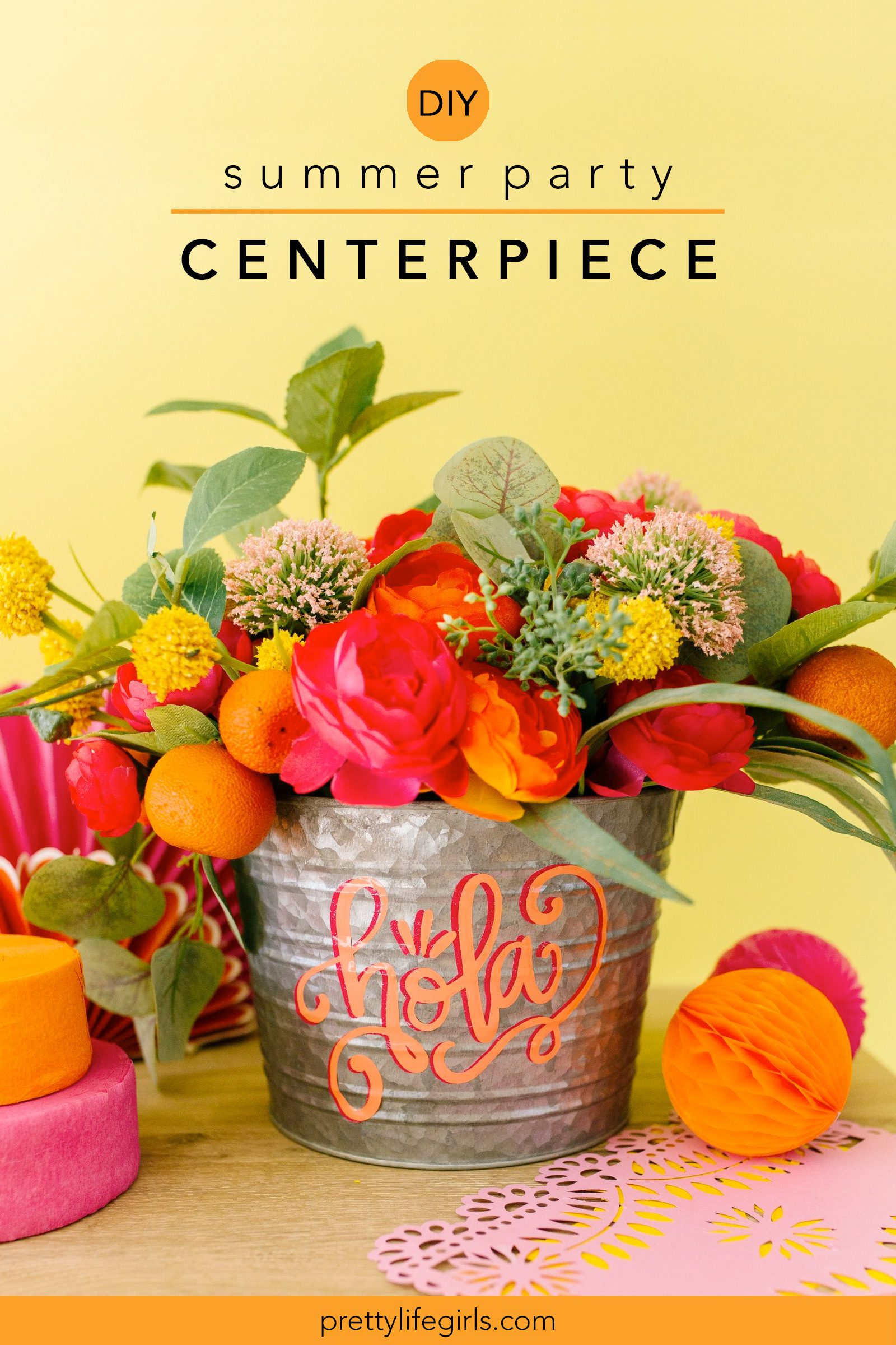 DIY Cinco de Mayo Table Centerpiece + a tutorial featured by Top US Craft Blog + The Pretty Life Girls