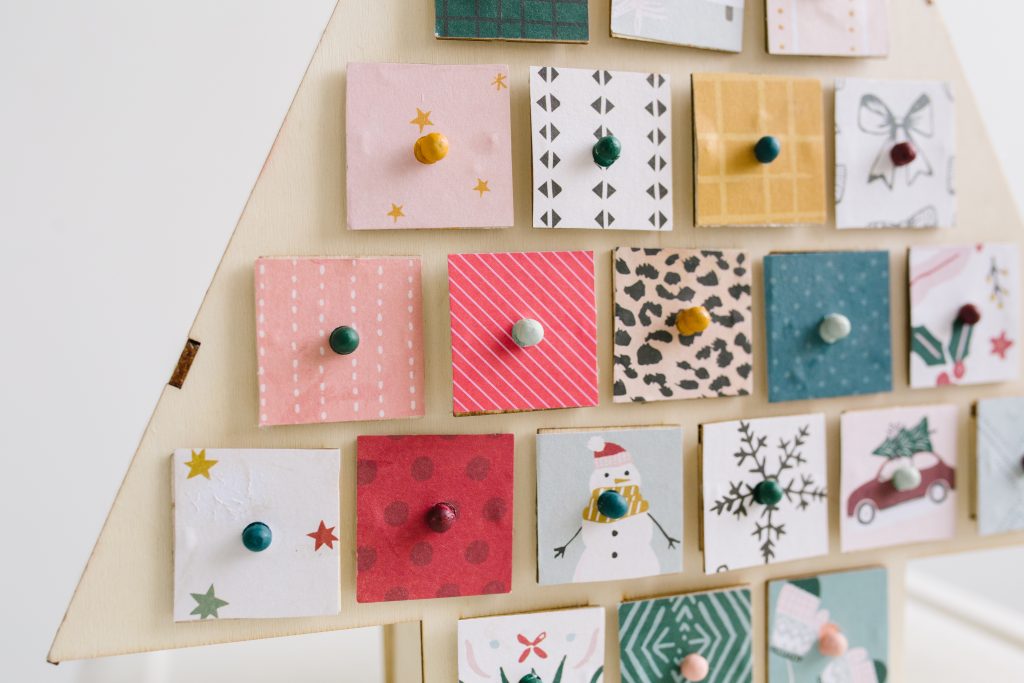 DIY Christmas Tree Advent Calendar Step by Step Tutorial + a tutorial featured by Top US Craft Blog + The Pretty Life Girls