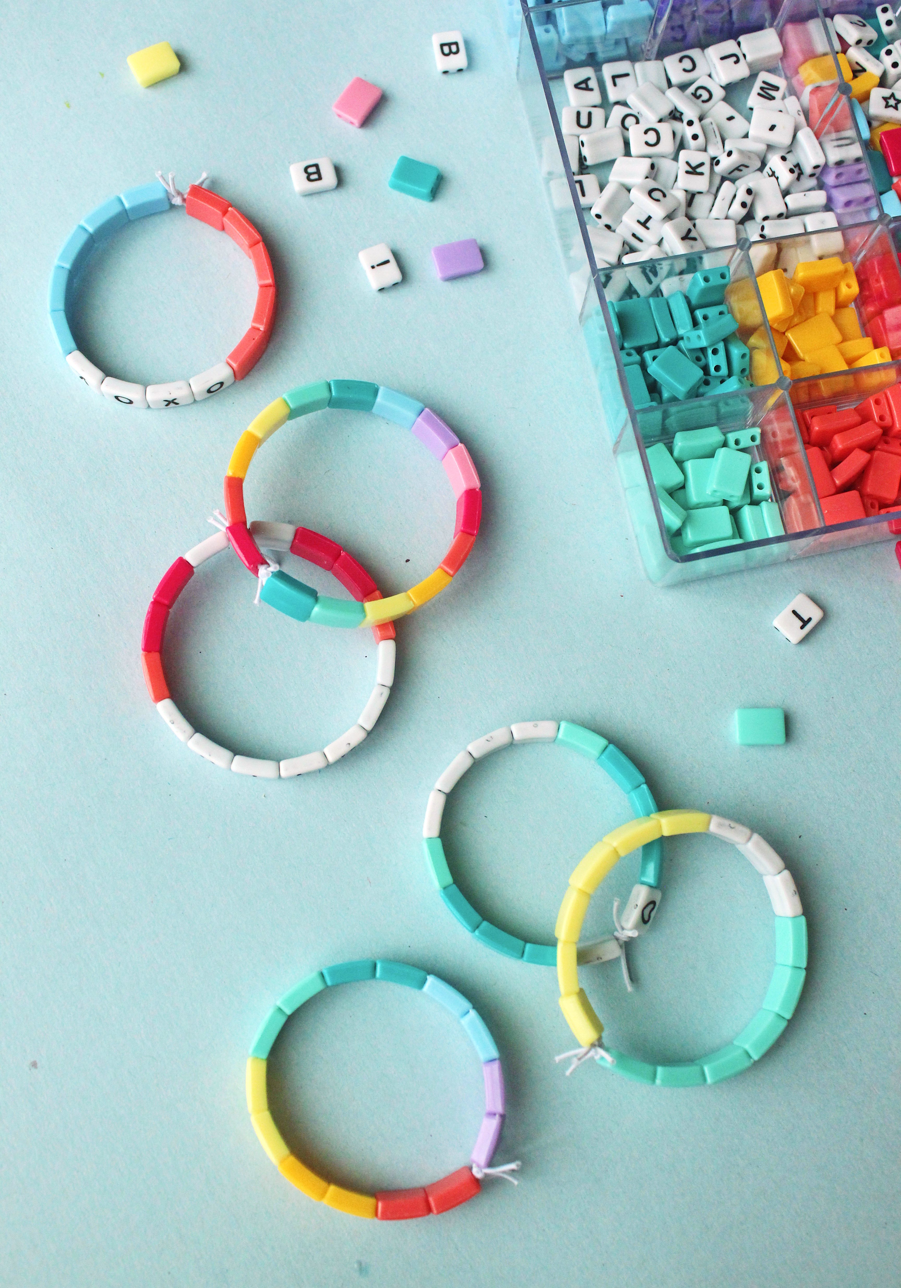 DIY Tile Bead Bracelets + a tutorial featured by Top US Craft Blog + The Pretty Life Girls