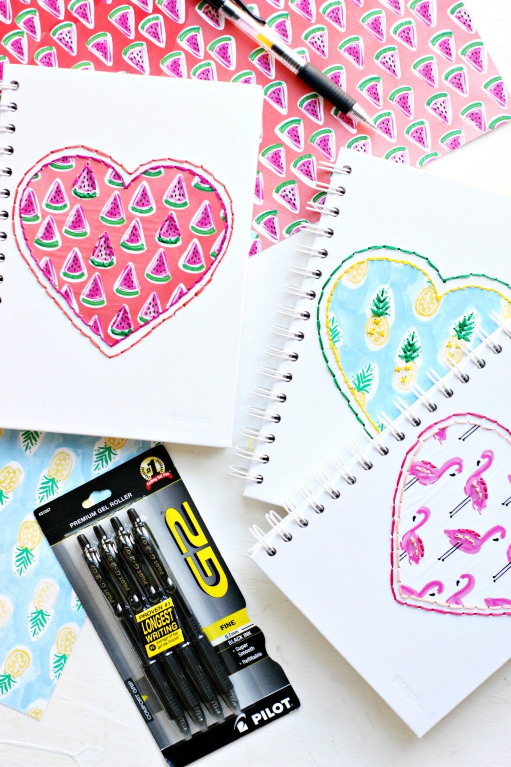 DIY Back-to-School Stitched Notebooks + a tutorial featured by Top US Craft Blog + The Pretty Life Girls