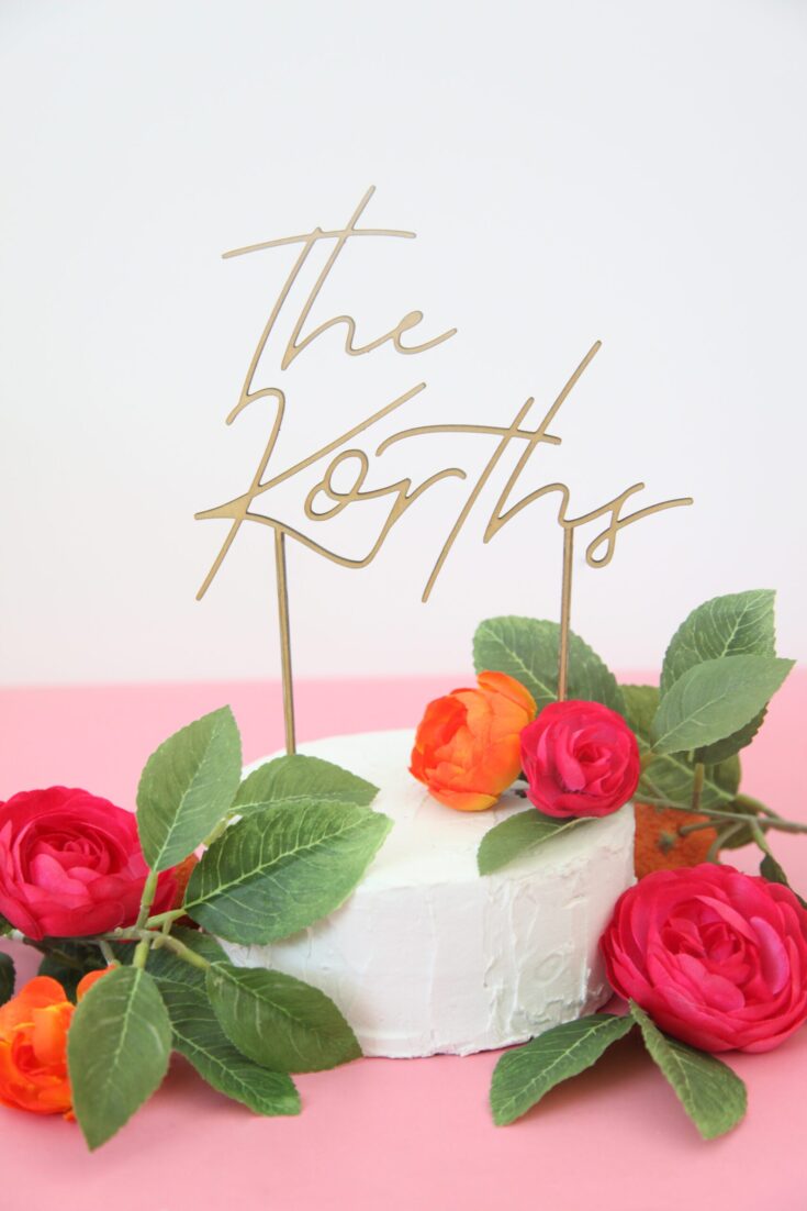 DIY Custom Laser Cut Cake Topper