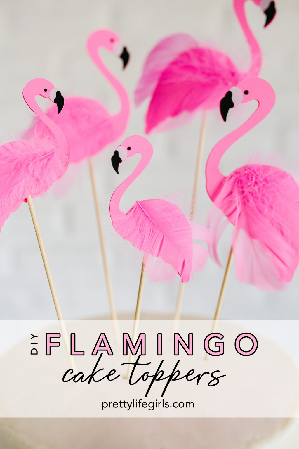 How to Make a DIY Flamingo Cake Topper, a tutorial featured by top US craft blog, The Pretty Life Girls