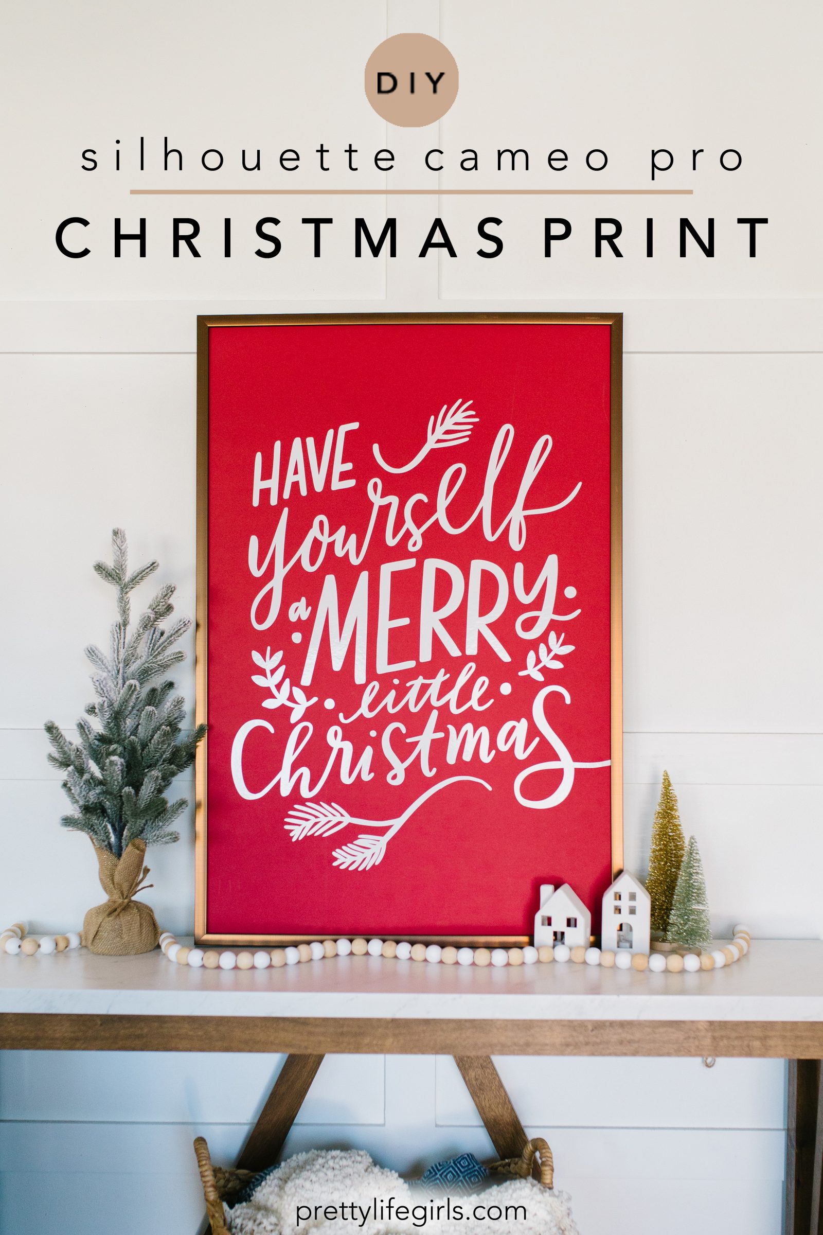 Silhouette Cameo Pro Christmas Print + a tutorial featured by Top US Craft Blog + The Pretty Life Girls